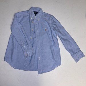 Boys 5T Blue Polo Ralph Lauren button-down dress shirt